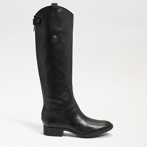 Sam Edelman Penny Black Riding Boots Knee High Back Zip Flawless Exterior 5.5 M